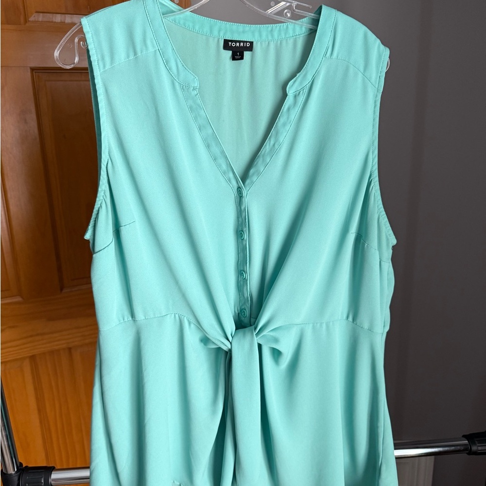 Torrid Sleeveless Blouse - Light Blue